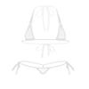 dPois Women's Micro Bra Top and Panty Bikini Sets Sheer Mesh Swimsuit Bathing Suit White OneSize view 1