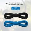 2 Pieces Archery D Loop Rope 10 Feet Archery Bowstring Serving Thread Release Material Nocking D Loop Rope String(Black and Blue) view 2