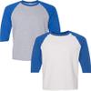 Gildan Mens Heavy Cotton -Sleeve Raglan (G570) 2XL-WRoyal-GreyRoyal view 1