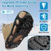 Ice Snow Traction Cleats Crampons Anti-Slip Snow Shoes Cleats Walking on Snow and Ice Winter Walking Boots Cleats for Men Women Hiking, Jogging (28 Steel Crampons,Szie XL) view 2