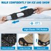 Ice Snow Traction Cleats Crampons Anti-Slip Snow Shoes Cleats Walking on Snow and Ice Winter Walking Boots Cleats for Men Women Hiking, Jogging (28 Steel Crampons,Szie XL) view 3
