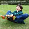 Owill Snow Sled for Kids and Adults, Outdoor Winter Plastic Snow Sleds Skiing Boards Snow Grass Sand Board Ski Pad Snowboard Sled Luge for Kids (Black) view 2