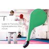 Kicking Pad, High Dense Sponge Double Clapper Taekwondo Kick Pad Striking Pad TKD Kicking Training Paddles with Wrist Strap for Karate Taekwondo Kickboxing Training(Black) view 4