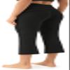 AFITNE Yoga Pants for Women Bootcut Capris with Pockets High Waisted Flare Workout Bootleg Yoga Crop Flared Long Athletic Gym Pants Black - XL view 4