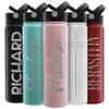 Amazing Items Personalized Water Bottle w/Straw & Lid, 24 oz - Pink | Custom Stainless Steel Sports Water Bottle w/Name and Text - Double-Wall, Vacuum Insulated - Rotating Handle view 1