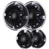 Wheelgoo 120mm 80mm Led Light Up Scooter Replacement Wheels - White Flashing- Compatible with Micro Mini, Maxi Deluxe, Globber 3-Wheeled Kid Kick Scooter, Set of 4 (Black) view 1