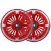 Wheelgoo 120mm 80mm Led Light Up Scooter Replacement Wheels - White Flashing- Compatible with Micro Mini, Maxi Deluxe, Globber 3-Wheeled Kid Kick Scooter, Set of 4 (Red) view 2