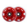 Wheelgoo 120mm 80mm Led Light Up Scooter Replacement Wheels - White Flashing- Compatible with Micro Mini, Maxi Deluxe, Globber 3-Wheeled Kid Kick Scooter, Set of 4 (Red) view 3
