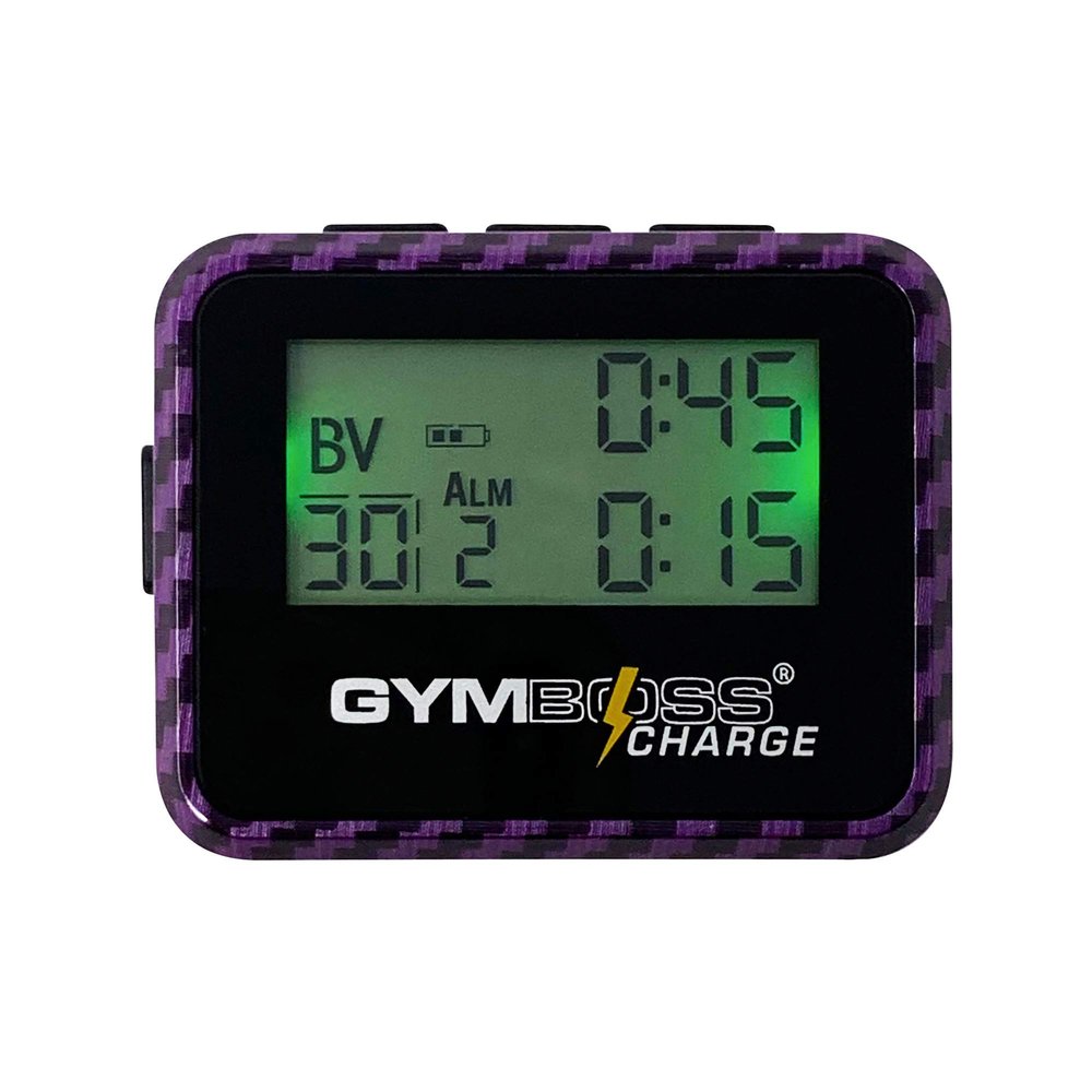 Gymboss Charge Interval Timer and Stopwatch (Carbon Purple)