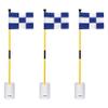 KINGTOP Golf Flagstick Mini, Putting Green Flag for Yard, 3 Feet Flagpole 2-Section Design, Golf Pin Flags Hole Cup Set, 6" Putting Cup, 3-Pack view 1