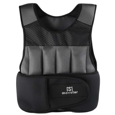 MOVSTAR Adjustable Weighted Vest Women Men with Reflective Design 10lbs,20lbs Workout Vest for Strength Training, Walking, Jogging, Weightlifting, Running Men Women