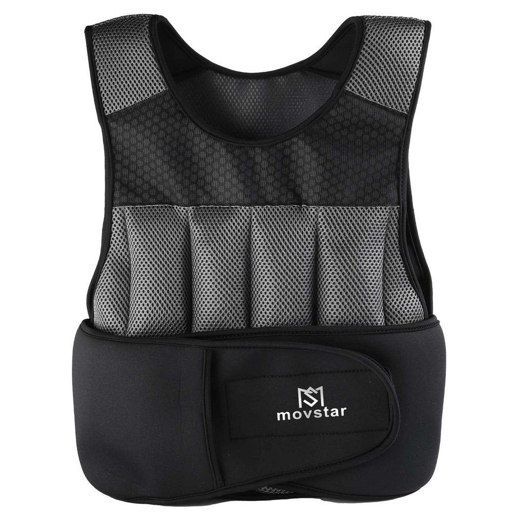 MOVSTAR Adjustable Weighted Vest Women Men with Reflective Design 10lbs,20lbs Workout Vest for Strength Training, Walking, Jogging, Weightlifting, Running Men Women