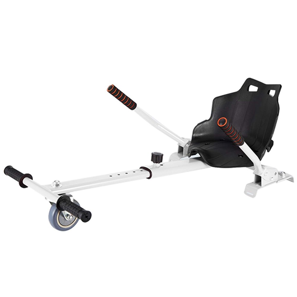Anbt Hoverkart Seat Attachment Hoverboard Go Kart Adjustable Hoverkart Seat for Electric Self Balancing Scooters Transforms Your Hoverbords Into Go-kart Fits 8.5''/10.5''/13'' Hoverboard (White)