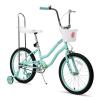 JOYSTAR 20 Inch Kids Bike with Training Wheels, Banana Seat Bicycle for Girls Ages 7-10 Years Old, Kids' Lowrider Bicycle with Front Handbrake and Coaster Brakes, High Rise Handlebar Green view 1