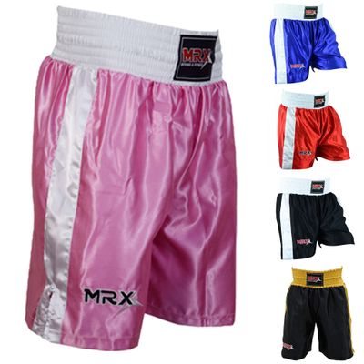 Men Boxing Shorts for Boxing Training Fitness Gym Cage Fight MMA Mauy Thai Kickboxing Trunks Clothing Pink X-Small