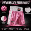 Men Boxing Shorts for Boxing Training Fitness Gym Cage Fight MMA Mauy Thai Kickboxing Trunks Clothing Pink Small view 3