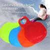 Owill Snow Sled for Kids and Adults, Outdoor Winter Plastic Snow Sleds Skiing Boards Snow Grass Sand Board Ski Pad Snowboard Sled Luge for Kids (Watermelon Red) view 3