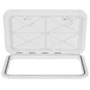 ECOTRIC 24" x 14" Deck Marine Access Hatch & Lid Durable Boat Hatch 180 Hinge Strong Recessed Handle Marine Caravan RV White Rectangle(606mm x 353mm) Plastic view 1