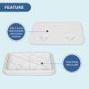 ECOTRIC 24" x 14" Deck Marine Access Hatch & Lid Durable Boat Hatch 180 Hinge Strong Recessed Handle Marine Caravan RV White Rectangle(606mm x 353mm) Plastic view 4