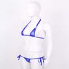 dPois Women's Micro Bra Top and Panty Bikini Sets Sheer Mesh Swimsuit Bathing Suit Royal Blue OneSize view 3