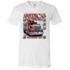America's Highways Route 66 V-Neck T-Shirt Truck Driver Mechanic Teamster Tee White Small view 4