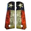 Compatible Replacement for 1911 Premium Gun Grips Colt Gov. & Clones Taurus, S&W, Springfield, Rock Island Full Size w/Texas Flag Bonus 4 Gold Screws view 1