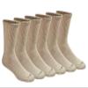 Dickies Men's Dri-Tech Essential Moisture Control Crew Socks Multipack, Essential Worker Khaki (6 Pairs), Large view 1