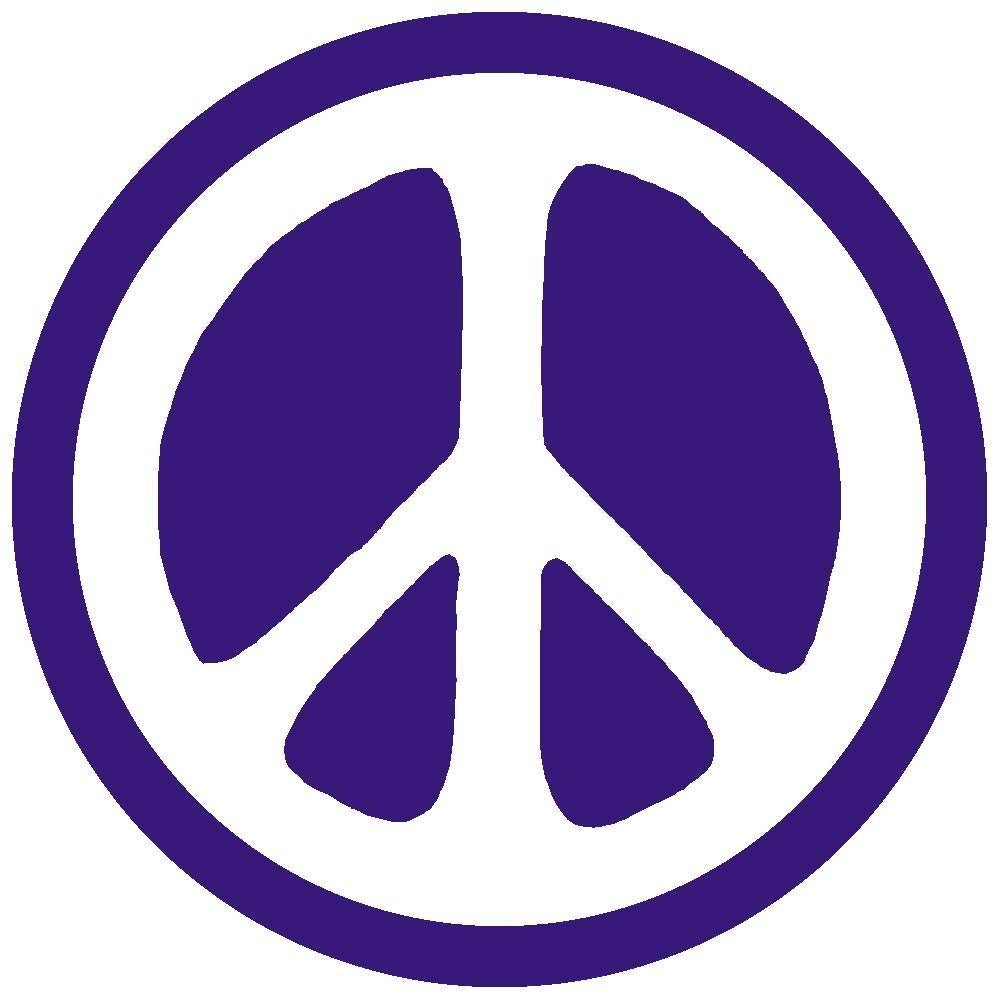 Reverse Peace Sign - Vinyl Cutout Sticker (3.25" X 3.25") (Red)