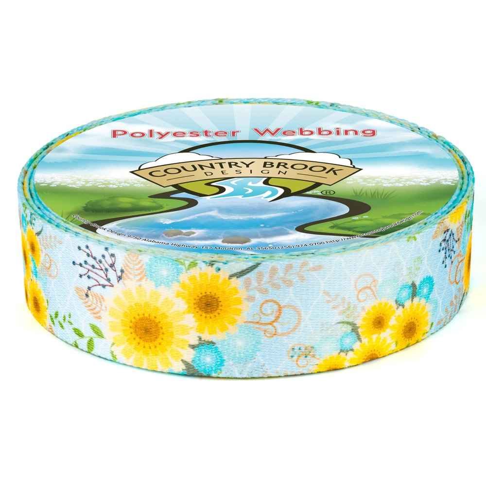 Country Brook Design - Sunny Days Polyester Webbing (1 1/2 Inch, 20 Yards)