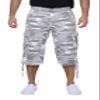 X RAY Men's Belted Long Cargo Shorts for Men, Below Knee Length Mens Cargo Shorts, 3/4 Pants (Big and Tall Shorts for Men) White CAMO 44 view 1