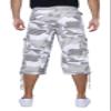 X RAY Men's Belted Long Cargo Shorts for Men, Below Knee Length Mens Cargo Shorts, 3/4 Pants (Big and Tall Shorts for Men) White CAMO 44 view 2
