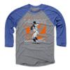 500 LEVEL Francisco Lindor 3/4 Sleeve T-Shirt (Baseball Tee, XXX-Large, Royal/Heather Gray) - Francisco Lindor Number WHT view 1