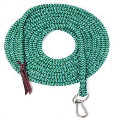 Knotty Girlz 22' Long Line with SS O Ring and Carabiner (Turquoise Brown)