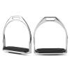 Comfortable 4.8" Iron Stirrups, Western Horse Riding Stirrups with Rubber Pad for Safe and Comfortable English Saddle Use view 1