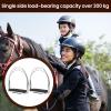 Comfortable 4.8" Iron Stirrups, Western Horse Riding Stirrups with Rubber Pad for Safe and Comfortable English Saddle Use view 3