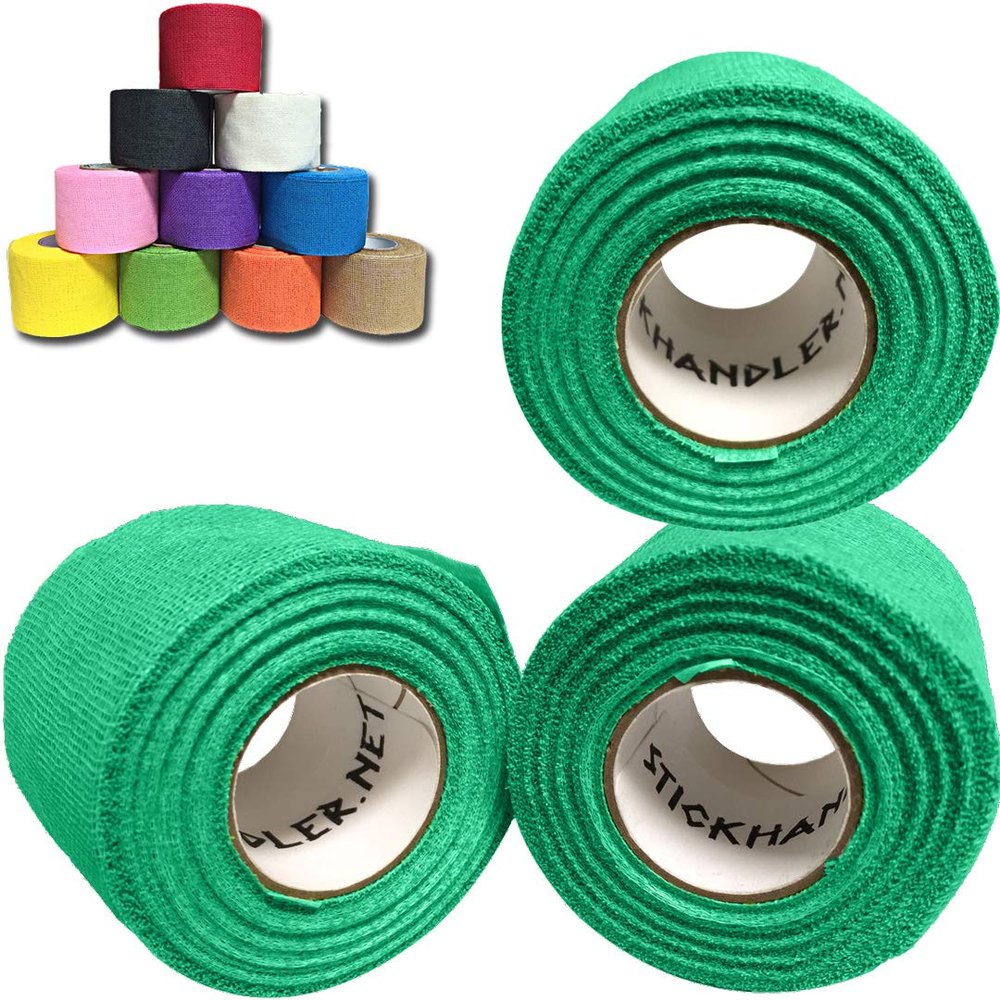 STICK HANDLER Professional Hockey Grip Tape Pro Pack (Dark Green|Three Pack)