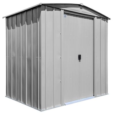 Arrow Classic Steel Storage Shed, 8x6, Flute Grey