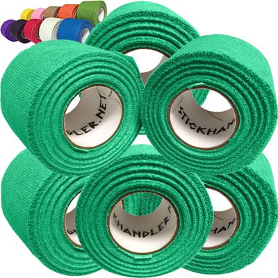 STICK HANDLER Professional Hockey Grip Tape Pro Pack (Dark Green|Six Pack)