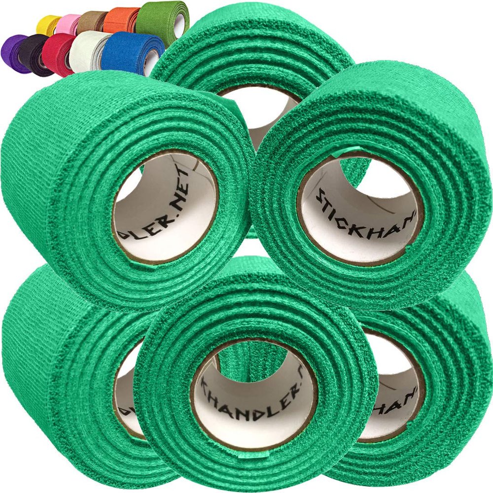 STICK HANDLER Professional Hockey Grip Tape Pro Pack (Dark Green|Six Pack)