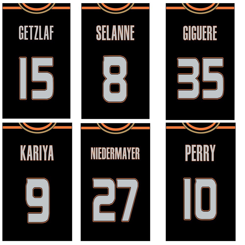 TnT Prints Anaheim Ducks Poster, Anaheim Ducks Wall Decor, Anaheim Ducks Prints, Hockey Poster, NHL Posters, Ducks Poster, Ducks Decor - Set of 6 (8x10) - Unframed