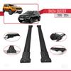 RE&AR Tuning Cross Bar Compatible for Dacia Duster 2018-2021 Roof Racks Car Top Luggage Carrier Rails Alu Black view 3