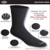 Dickies Men's Dri-Tech Essential Moisture Control Crew Socks Multipack, Solid Black (12 Pairs), Large view 3