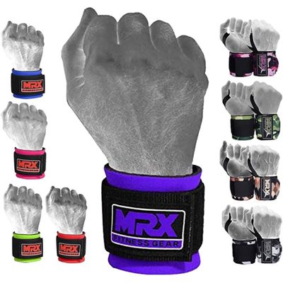MRX Weight Lifting Wrist Wraps for Wrist Support Lifting Straps Gym Bodybuilding Training Workout for Men and Women