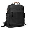 GOOTIUM Canvas Backpack for Women Vintage Style Zipper Bag Men's Casual Daypack Cloth Outdoor Travel Rucksack, Black view 2