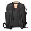 GOOTIUM Canvas Backpack for Women Vintage Style Zipper Bag Men's Casual Daypack Cloth Outdoor Travel Rucksack, Black view 3
