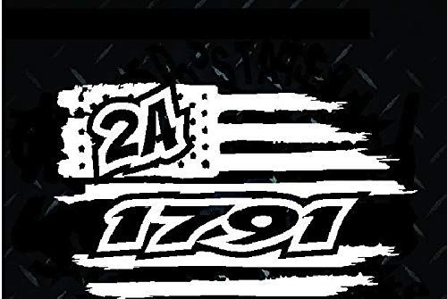 2A 2nd Amendment 1791 American Flag Sticker Gun Control Coexist Window PRO NRA Truck Decal