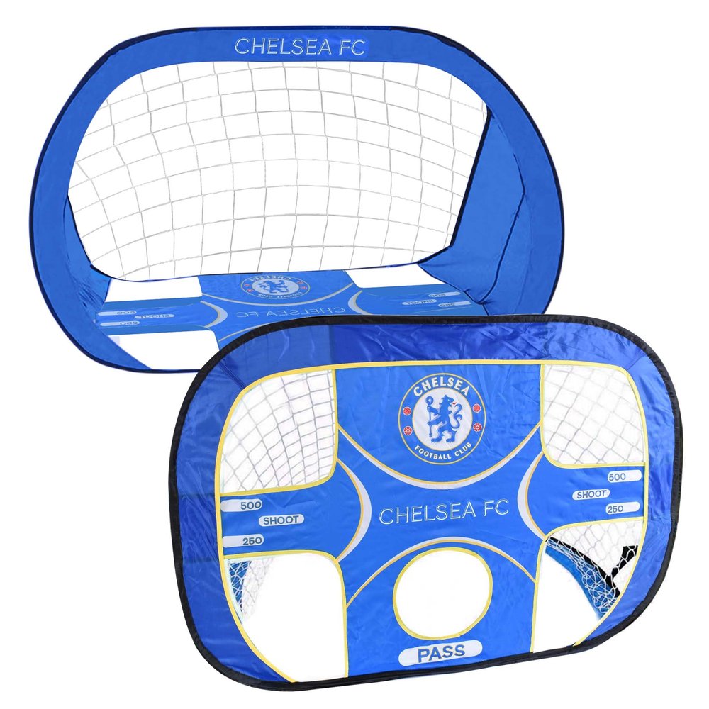 Hy-Pro Official Chelsea FC Target Pop Up Soccerball Goal  Blue, One Size, Portable Soccer Net for Kids & Adults, Training & Outdoor Play