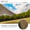 Unigear Hexagon Hammock Rain Fly,15x14FT/12x10FT Multifunctional Waterproof Camping Tarp,Lightweight and Compact Tent Tarp for Backpacking, Hiking, Traveling (Brown, 15 x 14 ft) view 3