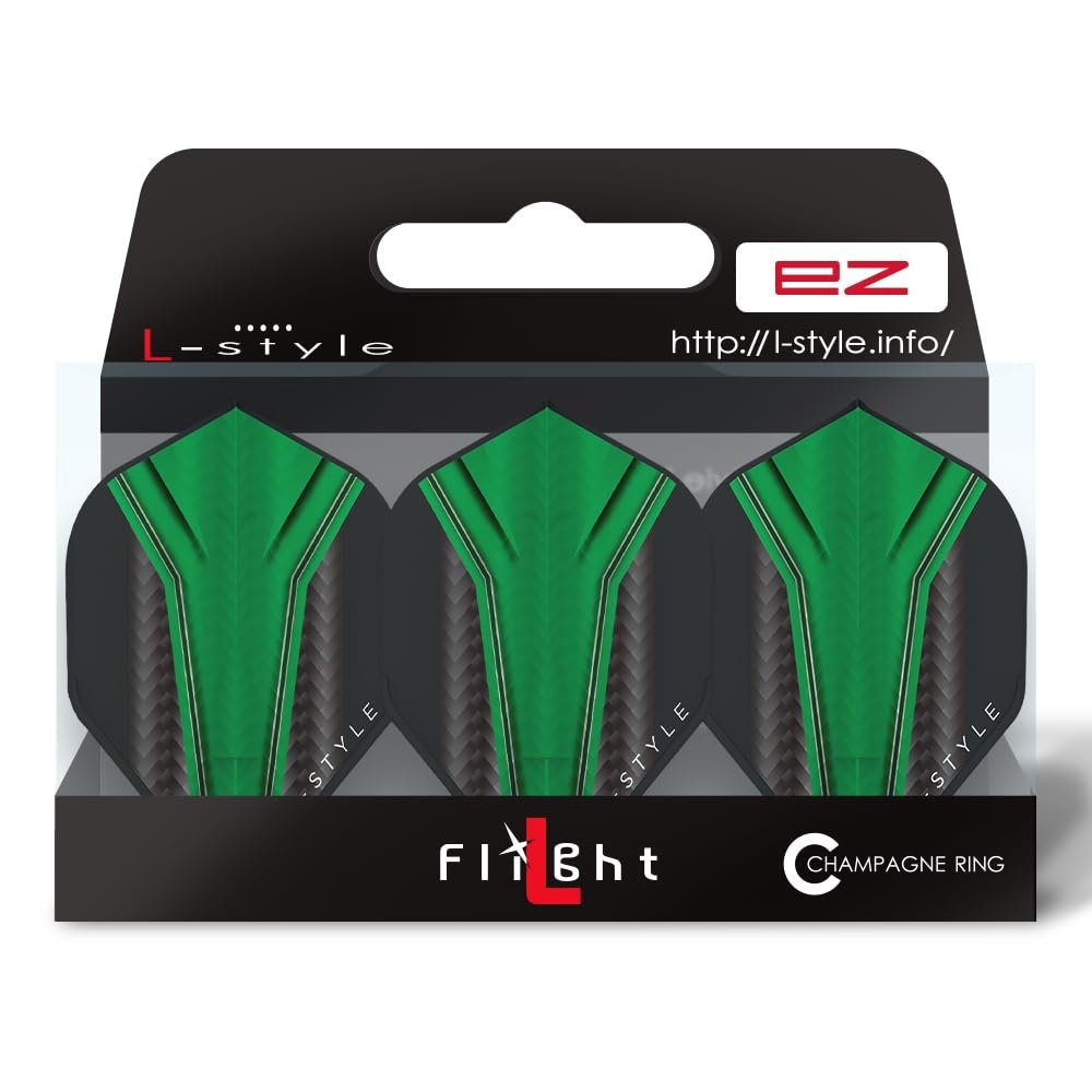 LSTYLE L1 Standard Dart Flights EZ Inception Green 1 Set Pre-Molded