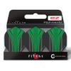 LSTYLE L1 Standard Dart Flights  EZ  Inception  Green  1 Set  Pre-Molded view 1